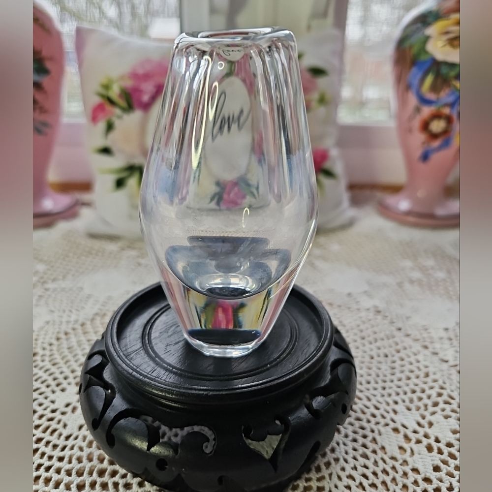 Orrefors Crystal Bud Vase Clear Signed